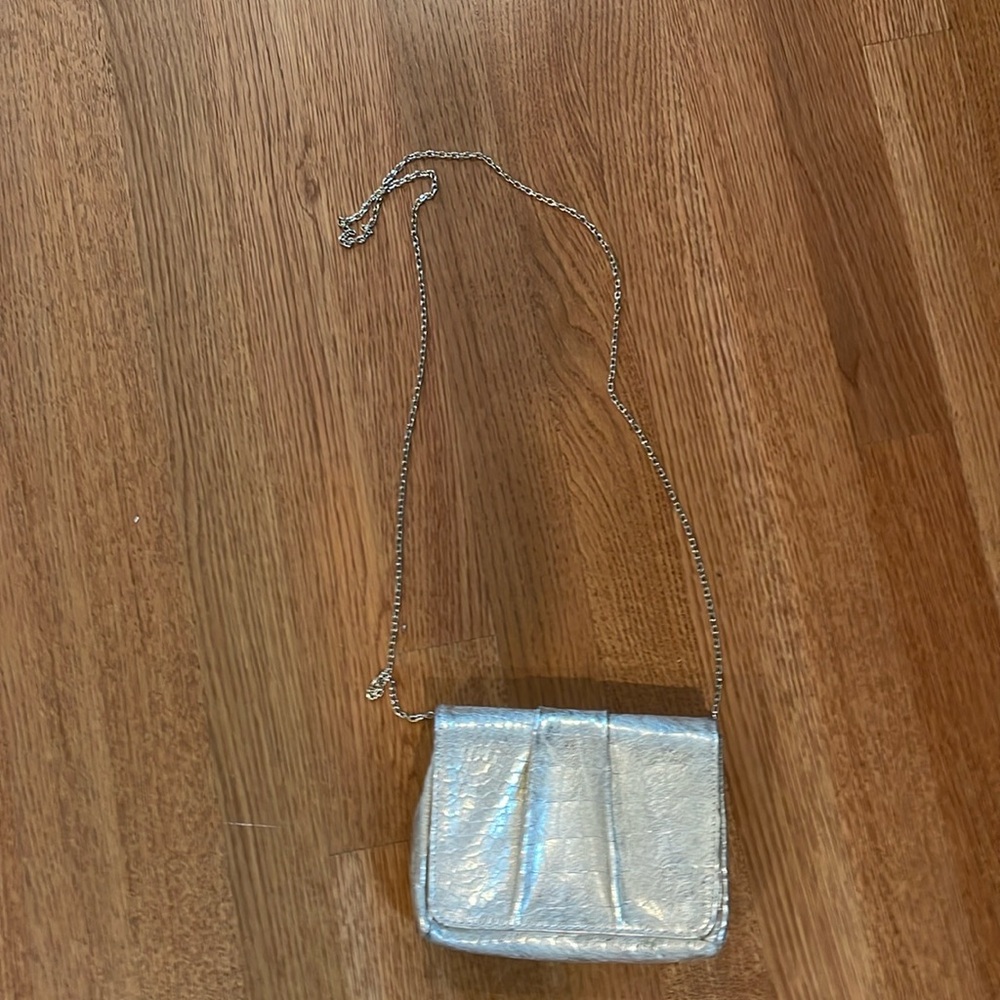 Lauren Merlin pale gold clutch